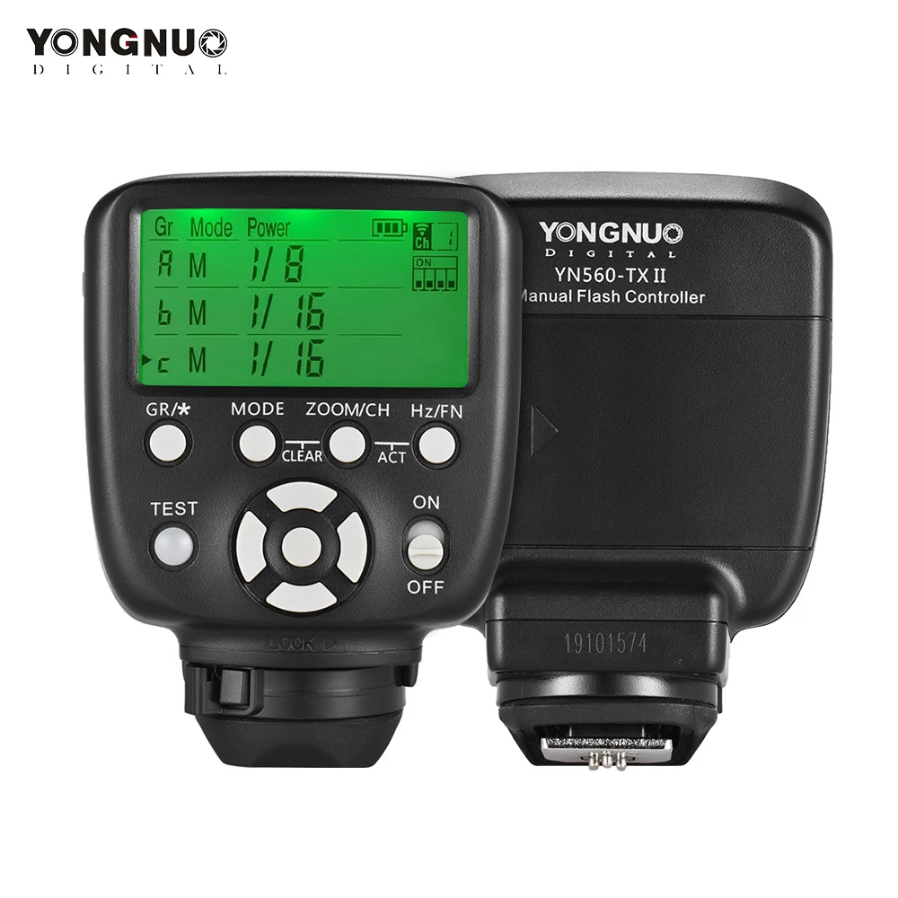 

YONGNUO YN560-TX II Manual Flash Trigger Remote Controller LCD Transmitter for Canon DSLR Camera to YN560III/YN560IV/YN660
