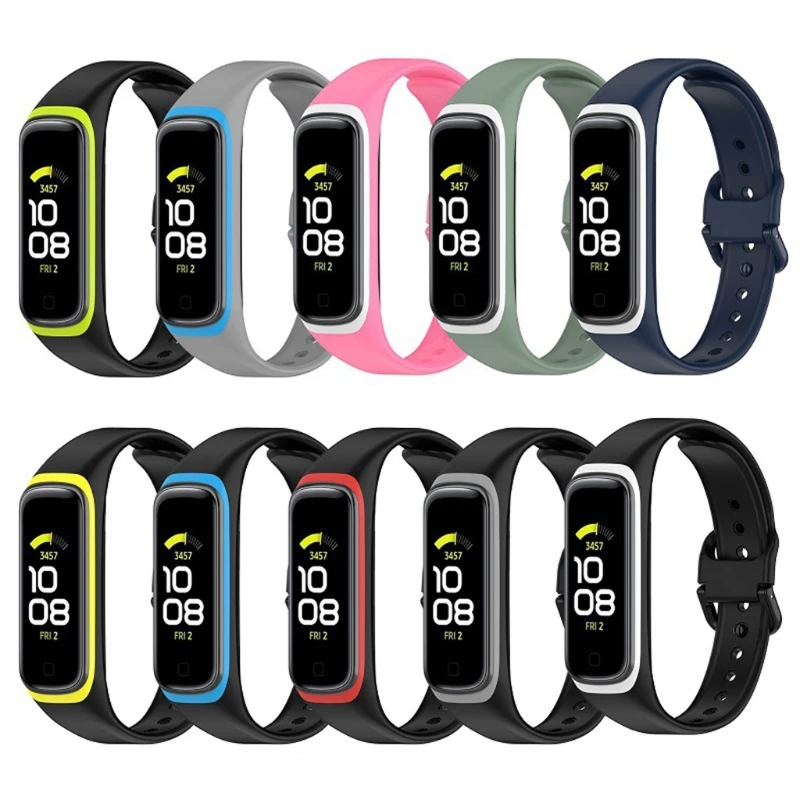 

Dual Color Wrist Straps For -Galaxy Fit 2 fit2 SM-R220 Silicone Sports Strap Replacement Bracelet for-Galaxy fit2 Correa T21B