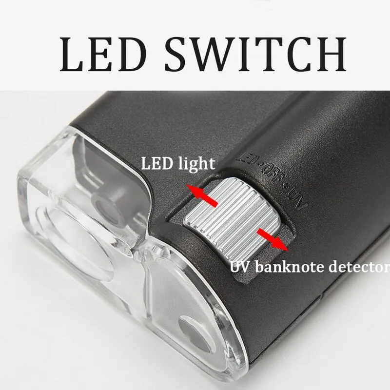 60X-100X 200X-240X Microscope Magnifier LED + Uv Light Clip-on Micro For Mobile Phone | Инструменты