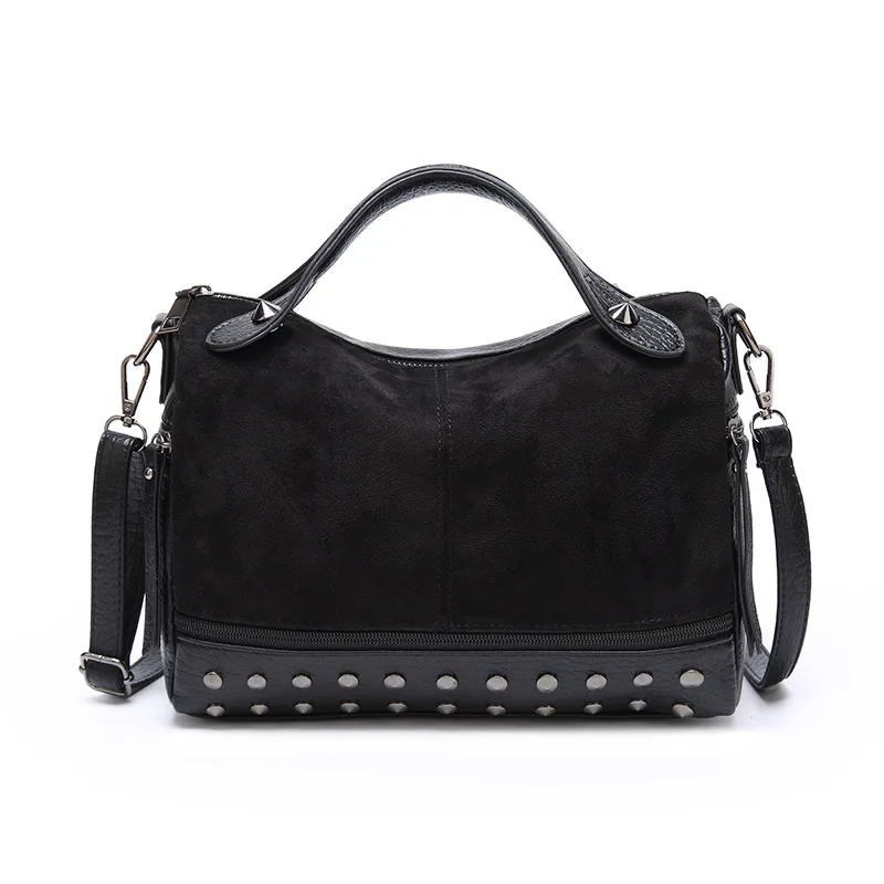 

2021 Spring and Summer New Korean Version Fashion Frosted Bag Women Retro Rivet Handbag Single Shoulder Cross-body Fashion Bag