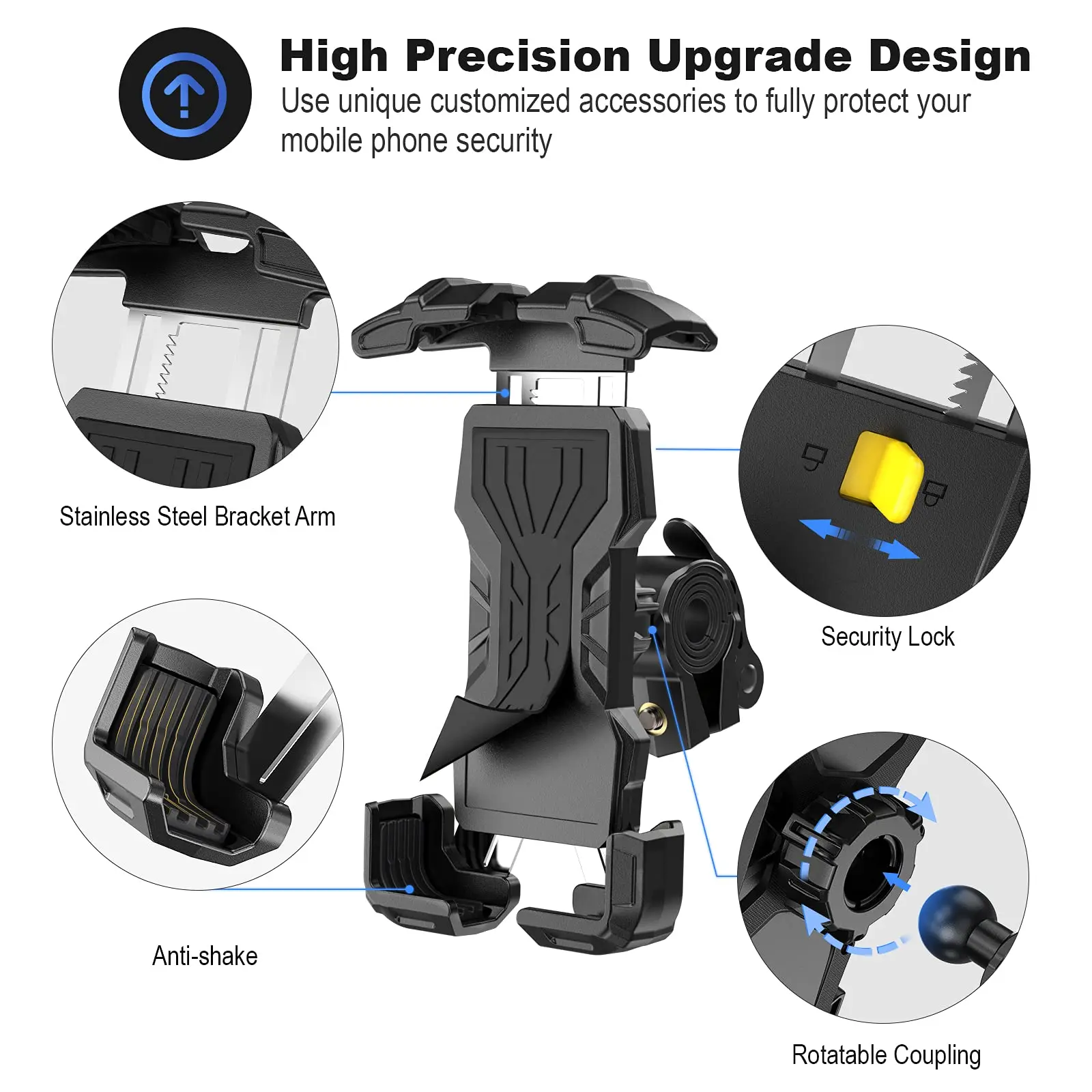 metal mobile phone holder bike for iphone samsung xiaomi oneplus realme 360 rotatable bicycle holder non slip mtb phone mount free global shipping