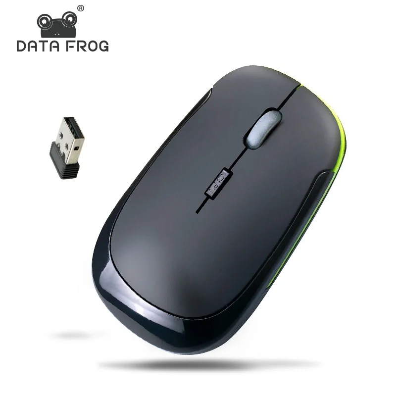 Беспроводная мини-мышь DATA FROG 2,4 ГГц для Mac, USB оптический приемник, мыши для ноутбука, ноутбука, ПК, настольного компьютера для Macbook