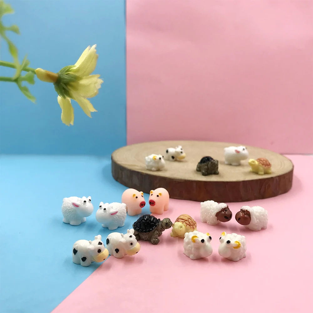 10 шт. корова черепаха фигурка животного DIY Сказочный Сад миниатюрные украшения