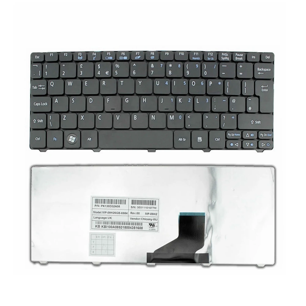 Клавиатура YALUZU для ноутбука Acer Aspire One D255 D260 D257 D255E D257E D270 AO521 521 533 532G 532H AO532 AO532H ZE6 ZH9