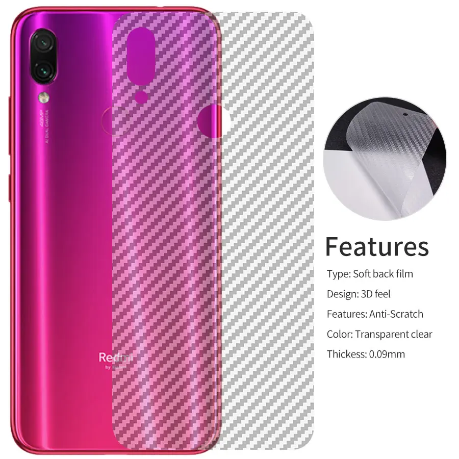 Задняя Защитная пленка для Xiaomi Mi 8 se A2 Llite POCO Pocophone F1 Max 3 redmi note 7 6 5 pro из углеродного