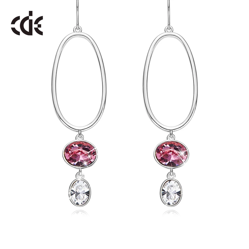 CDE Для женщин серьги в виде капель с украшен Очаровательные Кристаллы Длинные