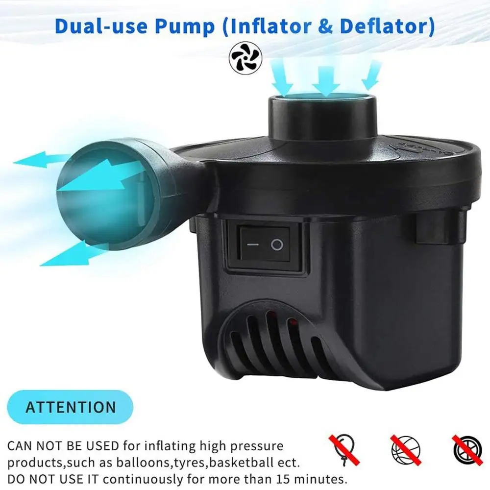 Новый электрический воздушный насос портативный с быстрой зарядкой и 3 насадками