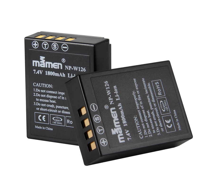Mamen 3 шт. NP-W126 NPW126 NP-W126S цифровой Батарея для fuji плёнки X Pro2 Pro1 E1 E2 E2S 100F M1 A1 A2 T1 T2 T10 T20 батареи
