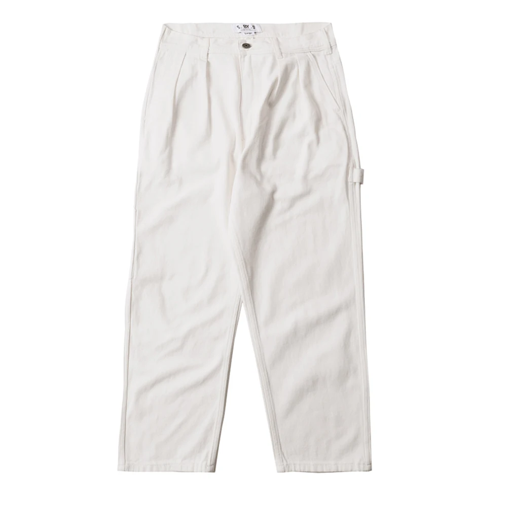 

Solid Color Retro '90s Jeans Mens Streetwear Loose Straight-leg Pants Casual Trousers Men