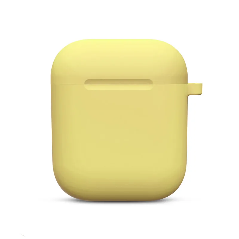 Мини Мягкий силиконовый чехол для Apple Airpods противоударный чехол для Apple гарнитура для Airpods чехол s ультра тонкий Air Pods защитный чехол - Цвет: Yellow