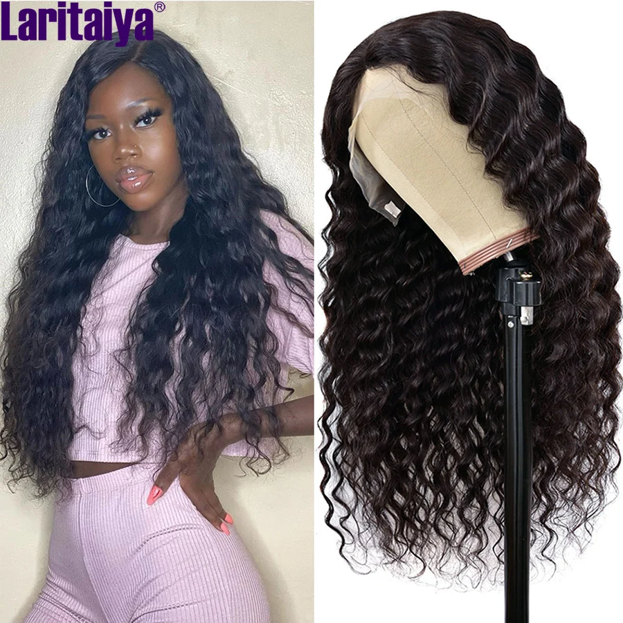 

Глубокая волна 13x4 Синтетические волосы на кружеве парик Малайзии человеческих волос парики для чернокожих Для женщин предварительно вырез...