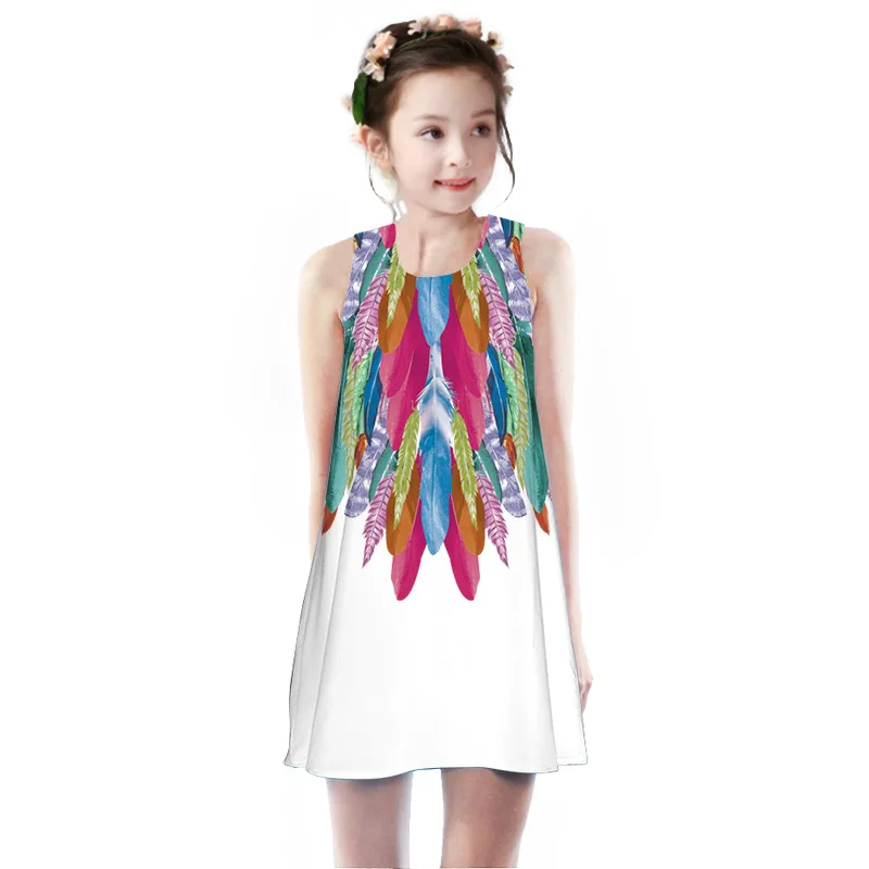 Детский Летний Новый Свободный жилет без рукавов с принтом Пляжное Удобное