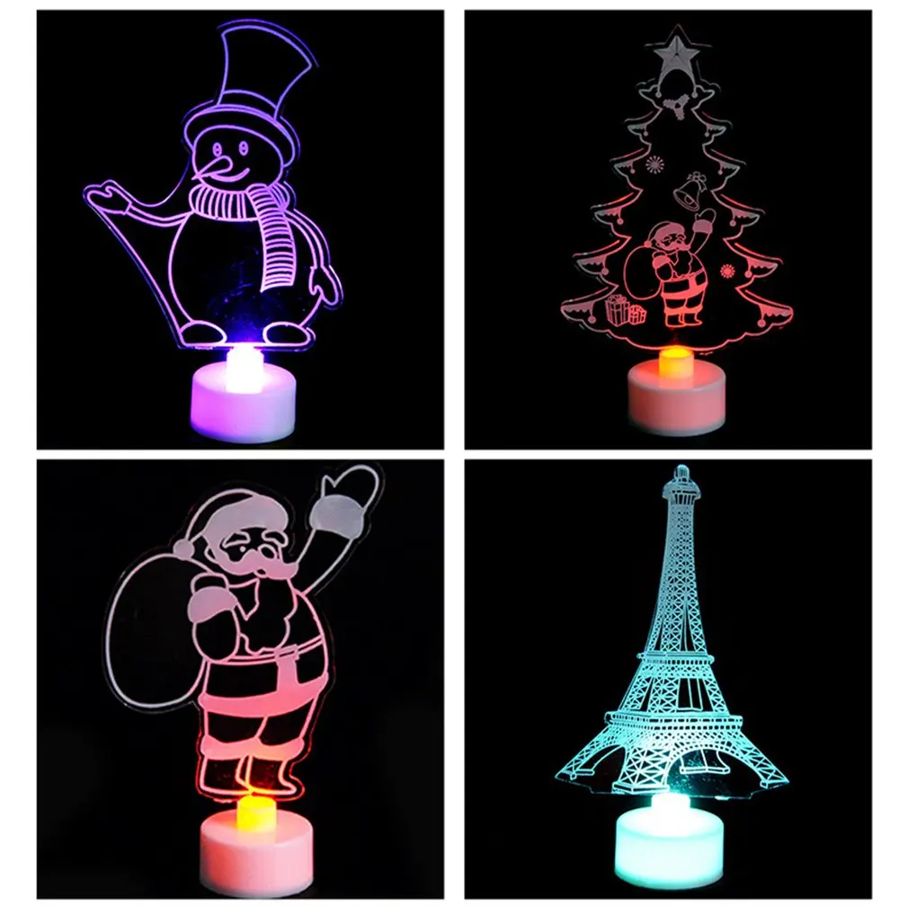 3D акриловые красочные светящиеся ночные огни романтическое креативное