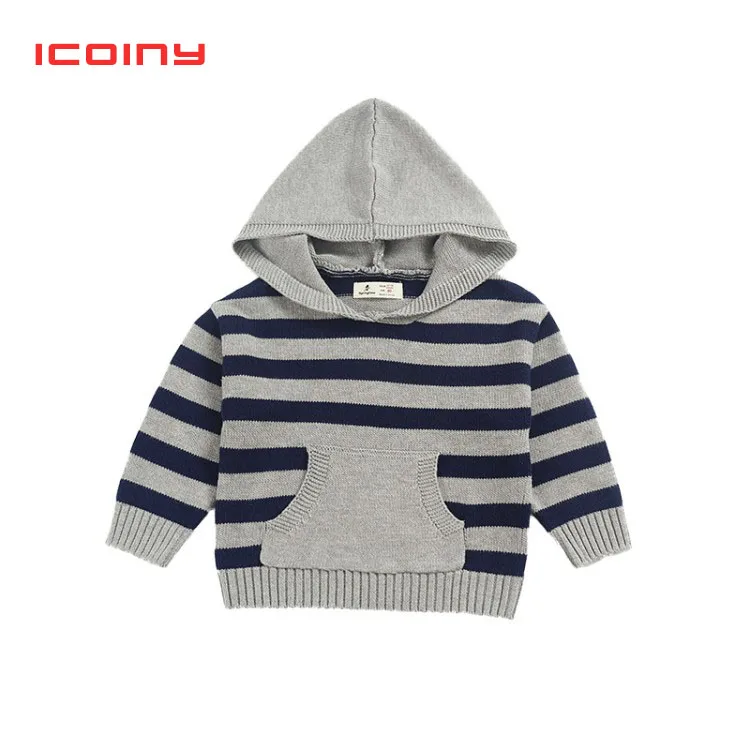 Вязаный свитер в полоску для девочек и мальчиков осень 2019 детские свитера с