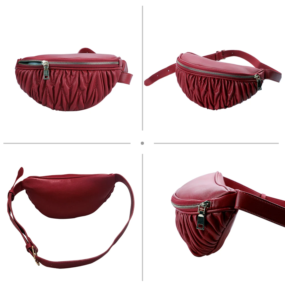 Поясные Сумки Женская поясная сумка черный красный белый чистый цвет высокое