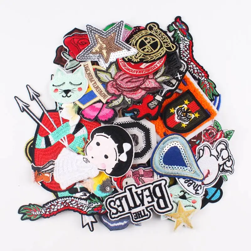 Nicediy 20 Pieces Mixed Stickers 3D DIY Garment Badge Patch to Cloth Accessory Sewing Embroidery Ironing Sequins Applique Decor | Дом и сад