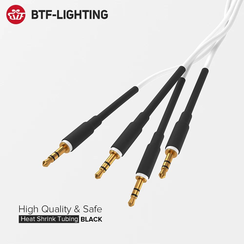 Трубка термоусадочная черная/белая 5 метров для светодиодных лент SMD WS2812B WS2811 WS2815 8