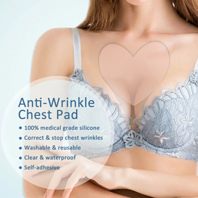 Silicone Reusable Heart Shape Anti Wrinkle Chest Pad Aging for Women Lady M2 | Красота и здоровье