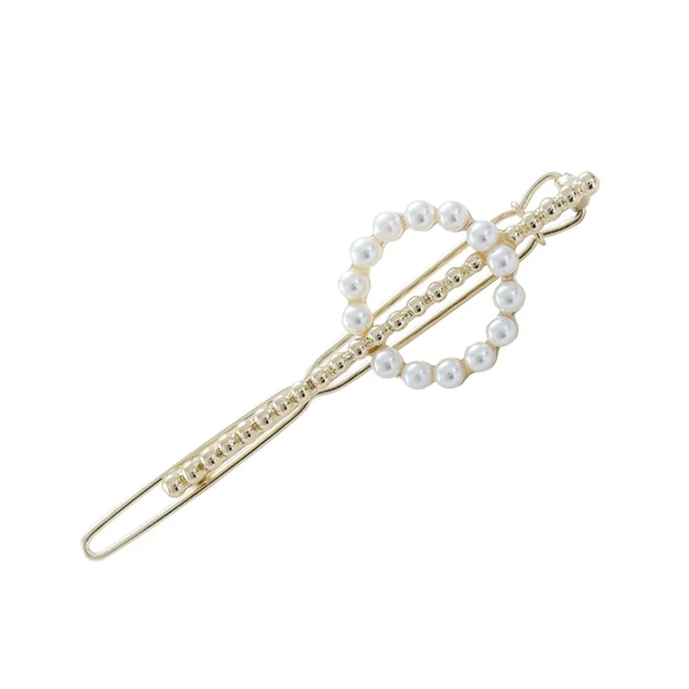 

Fashion Geometric Hairpins Irregular Shape Small Pearl Hairgrips Women Side Clip Barrettes Alloy Hair Accessories