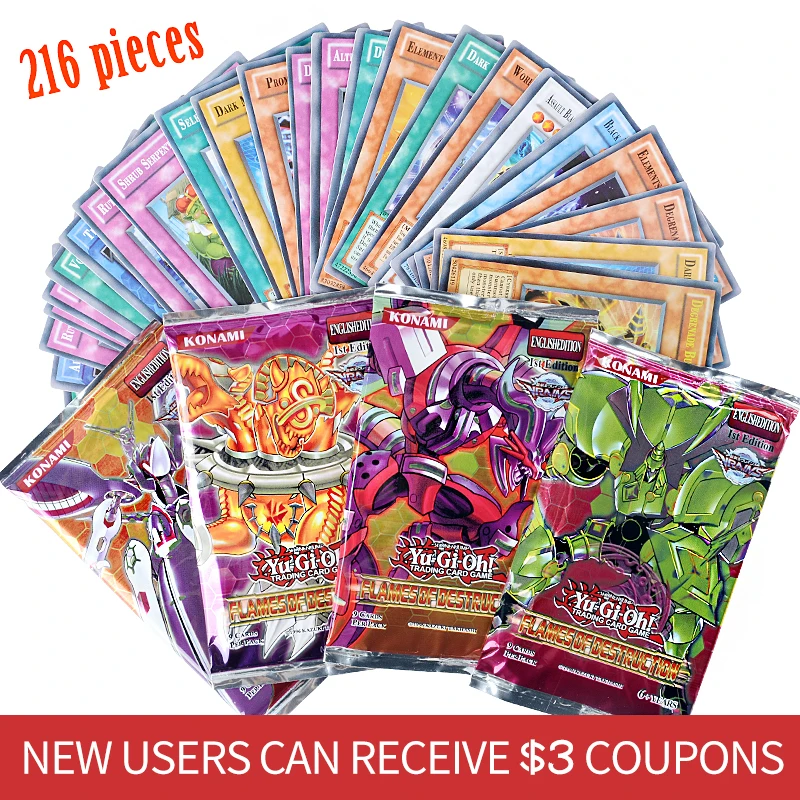 

Children's boy toy figure Cartas yugioh 216-piece box yu gi anime game collection card