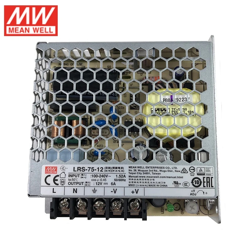 Оригинальный светодиодный импульсный источник питания MEAN WELL 110 В/220 В переменного