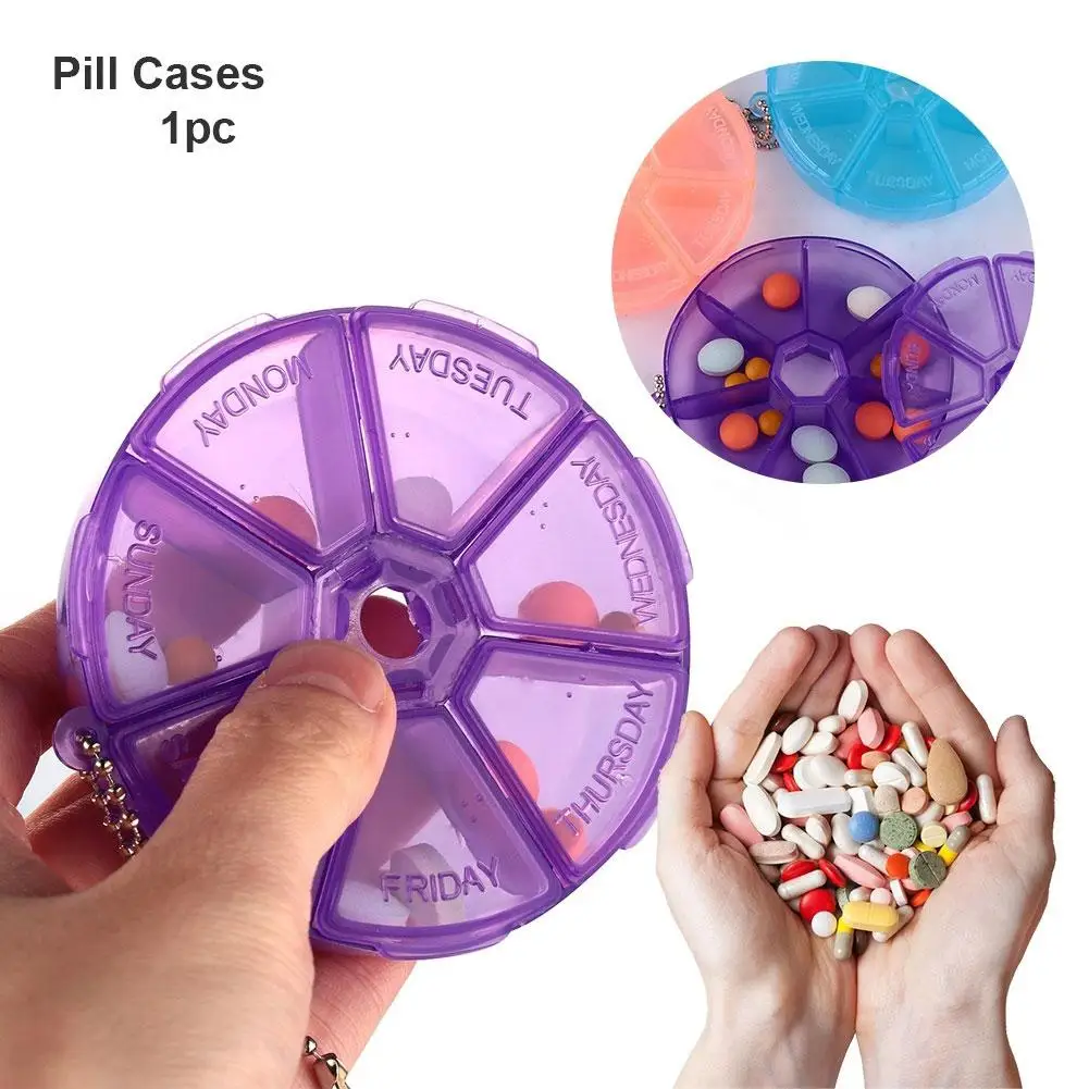 

7 Days Weekly Pill Organizer Plastic Tablet Dispenser Medicine Container with 21 Compartments Weekly Pill Organizer one grid for