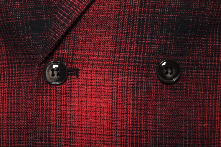 Жилет мужской Клетчатый двубортный креативный Модный деловой жилет для отдыха