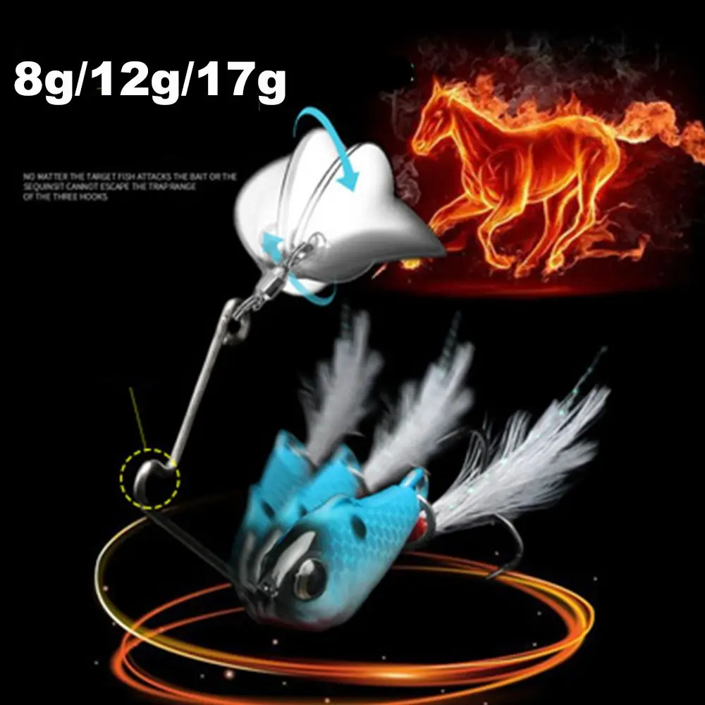 

Sinking Sequin Rotate Spoon Metal Spinner Tackle Treble Hook VIB Lure Metal Fishing Bait Wobblers Crankbaits