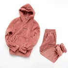 Толстовка фланелевая пижамный комплект Женская зимняя теплая сексуальная пижама 2020 Новая модная плюшевая домашняя одежда