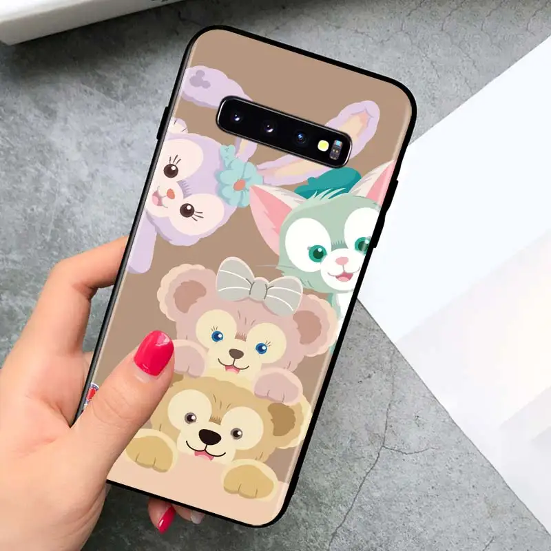 

Stellalou rabbit for Samsung Galaxy S21 Ultra Plus Note 20 10 9 8 S10 S9 S8 S7 S6 Edge Plus Black Soft Phone Case