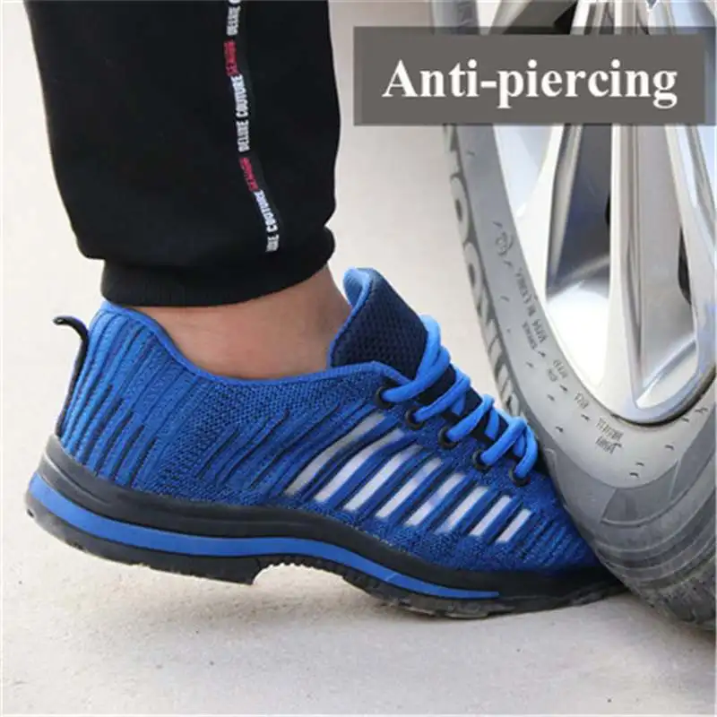 AtreGo Для Мужчин's Сталь носок легкиая пуленепробиваемая защитные ботинки с