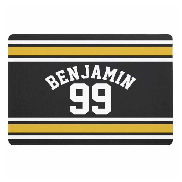 Черный золотой хоккейный футбольный Джерси подарок спортивный