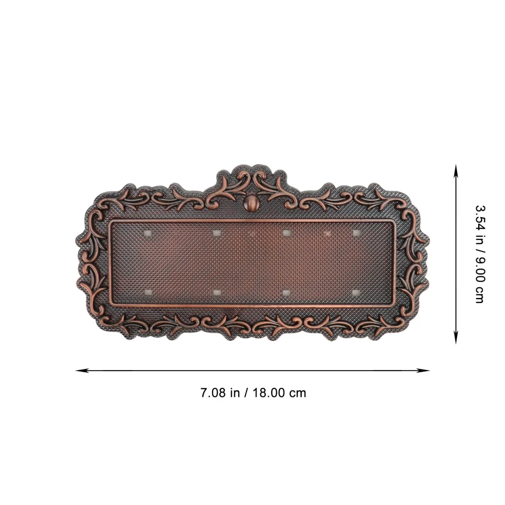 

1 Set of European Embossment Style Doorplate 3D Number Plate Sign (Bronze)