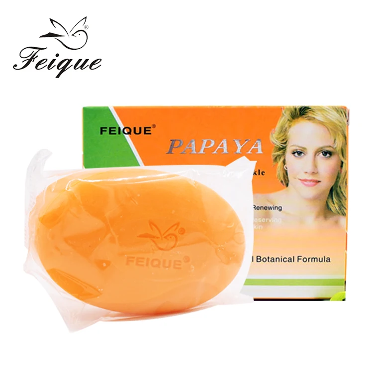 Лидер продаж FEIQUE папайя эссенция антиоксидант Отбеливающее мыло ручной работы