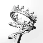 Элегантное женское кольцо Huitan с короной 3 шт.компл. простой стильный дизайн свадебное кольцо лучший подарок для девочки Модные Ювелирные изделия Новое поступление