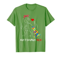 autism auntsaurus rex t shirt gift for women