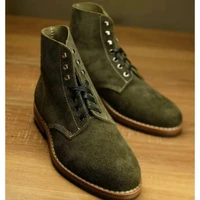 new mens suede green suede lace up ankle boots mens green casual shoes business casual boots comfortable hot sales 5ke398