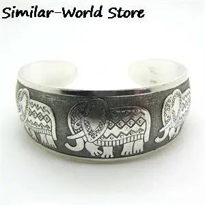 Винтажный браслет в виде слона цвет ассортименте