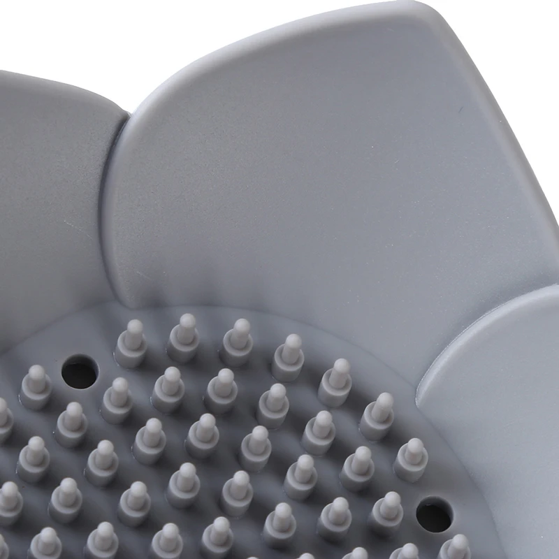 

1pc Silicone Box Draining Soap Dish Soap Box Plate Lotus Shape Holder Portable Soap Dishes Bathroom Accessories