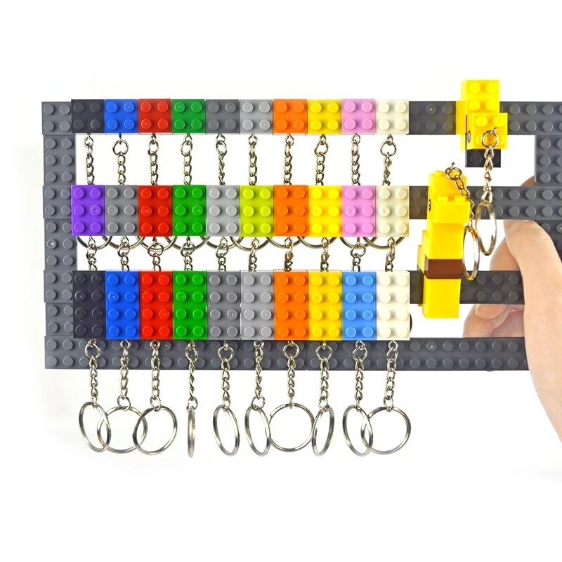 Smartable Keyring Brick 2x4 2x2 2x3 брелок Строительный Блок игрушка для детей подарок украшения