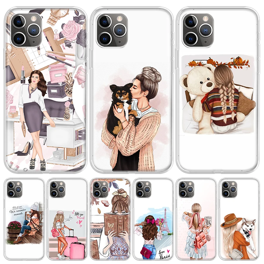 

Princess Girls Boss Coffee Phone Case For iPhone 13 Pro Max 11 12 Pro XS MAX X XR 7 8 6 6S Plus SE 2020 Cover Coque Funda Capa