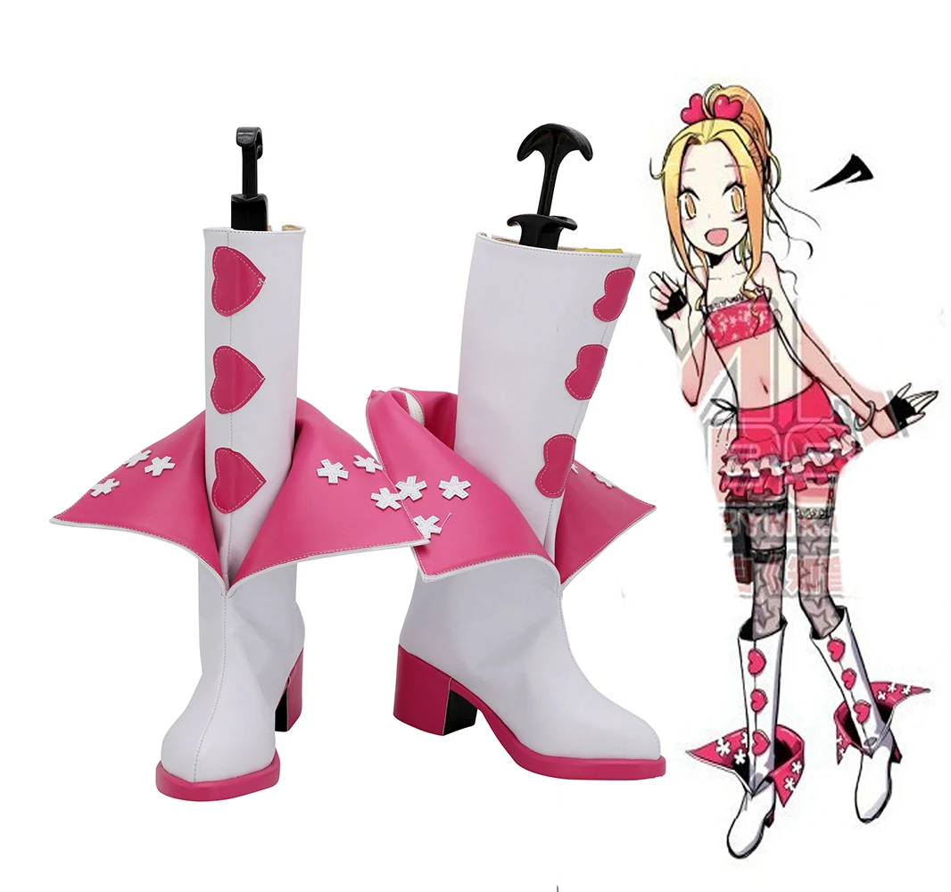 

Сапоги для косплея «Сказки романтики» Durga, розовые кожаные сапоги, изготовленные на заказ для девочек, аксессуары для костюма на Хэллоуин