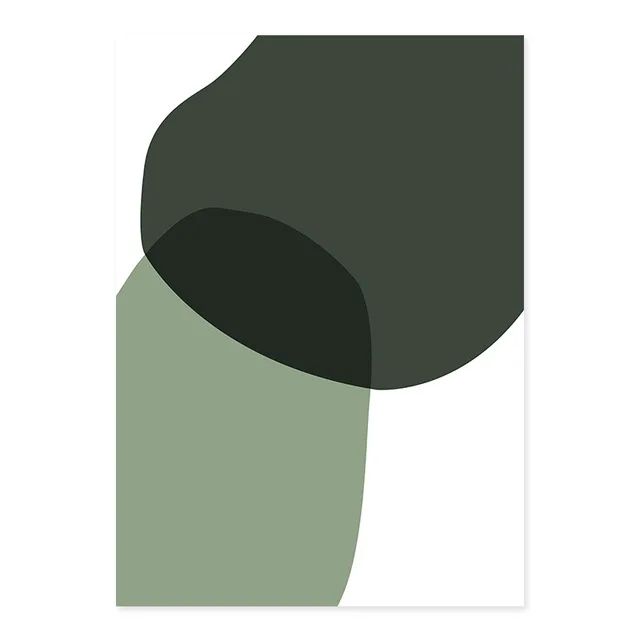 

Modern Abstract Geometric Green Color Block Canvas Painting Wall Art Pictures Posters Prints For Bedroom Home Decor No Frame