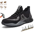 Мужская защитная обувь со стальным носком, рабочие изоляционные ботинки, легкая непрокалываемая обувь, дышащая защитная обувь