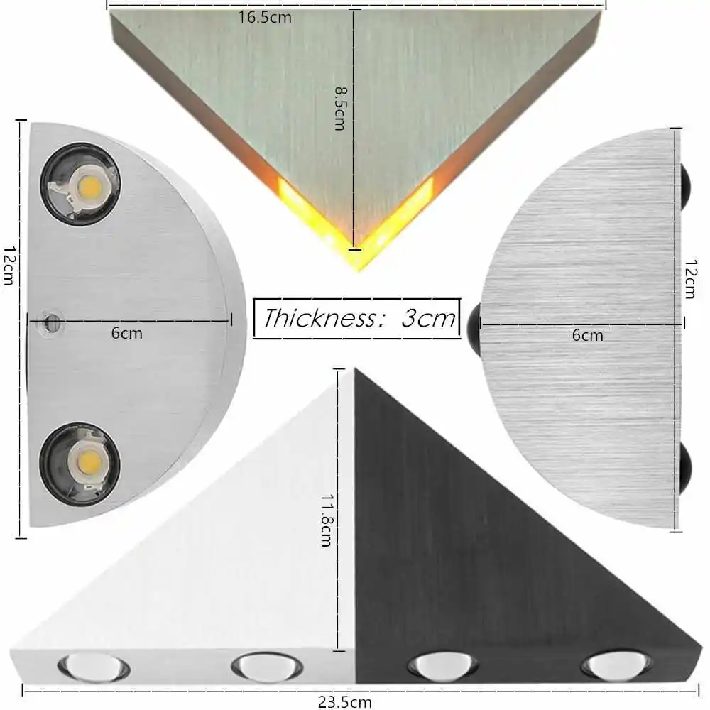Креативная полукруглая треугольная настенная лампа для гостиной спальни