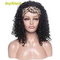 joyluck headband wig synthetic turban hair wigs for african women kinky culry head wig wrap and hair linked together hair wigs