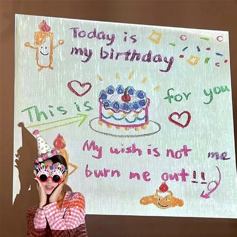 

Birthday Gift Party Home Decoration Birthday Projection Lamp Event Party Blessing Gift Friends Family LED Decoration Happy