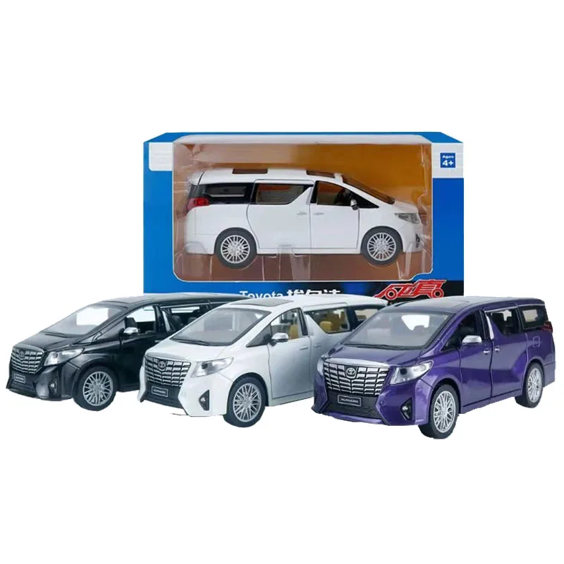 

Коллекция 1/29, модель электрического автомобиля Toyota Alphard Boy, тянущийся удлиненный автомобиль из сплава, мужской сувенир, подарок на день рождения для детей