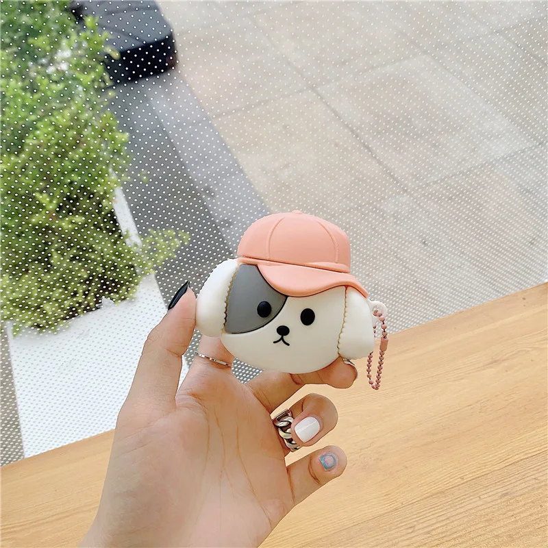 

Cute Baseball Hat Dog Case For Airpods Pro Case Silicone Protection Headphone Case CoverCharging Box For Airpods 1/2 Accessories