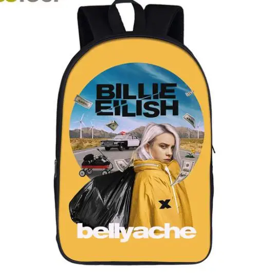 Mochila Bilie eilish студенческий рюкзак креативный полиэстер удобный большой емкости рюкзак на плечо